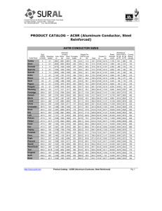 PRODUCT CATALOG – ACSR (Aluminum Conductor, Steel