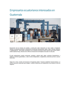 Empresarios ecuatorianos interesados en Guatemala