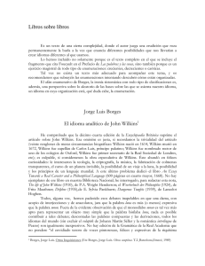 Libros sobre libros Jorge Luis Borges El idioma analítico de John