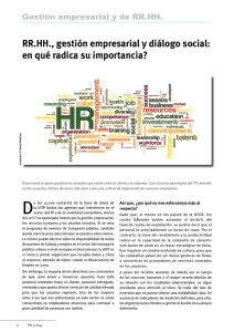 RR.HH., gestión empresarial y diálogo social: en qué radica su