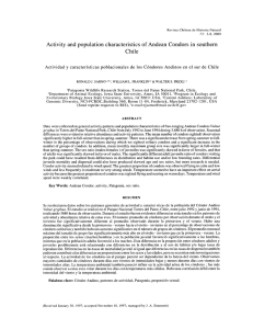 Activity and population characteristics of Andean Condors in