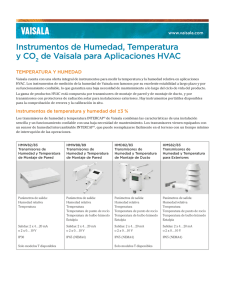 Instrumentos de Humedad, Temperatura y CO de Vaisala para