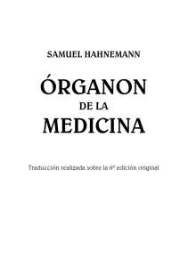 órganon medicina - Institut Homeopàtic de Catalunya
