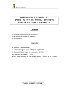 CAMBIO DE USO EN PARCELA DOTACIONAL C/ ORIOLA (CALA D