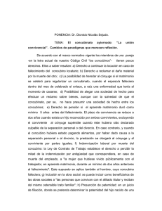 PONENCIA: Dr. Dionisio Nicolás Sejudo. TEMA: El concubinato