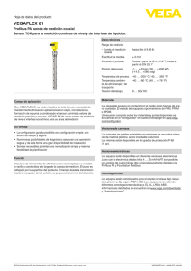 Data sheet - VEGAFLEX 81 - Profibus PA, sonda de medición
