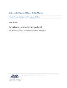 La defensa posesoria extrajudicial - SelectedWorks