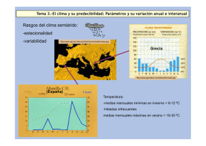 Rasgos del clima semiárido: -estacionalidad -variabilidad