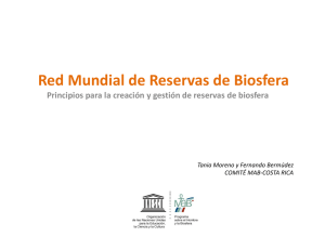 Principios para la creacion y gestion de reservas de biosfera
