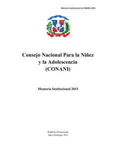 Consejo Nacional para la Niñez y la Adolescencia (CONANI)