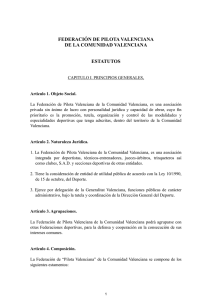Estatutos Federació de Pilota Valenciana