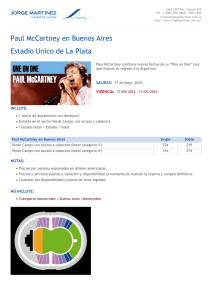 Paul McCartney en Buenos Aires Estadio Unico de