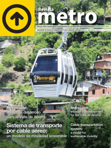 Revista METRO - Sistema de transporte por cable aéreo