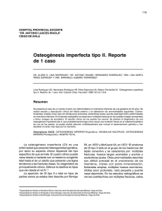 Osteogénesis imperfecta tipo II. Reporte de 1 caso