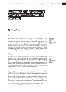 La formación del artesano en los escritos de Manuel Belgrano