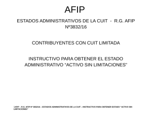 estados administrativos de la cuit - rg afip nº3832/16 contribuyentes