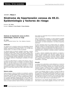 Síndrome de hipertensión venosa de EE.II. Epidemiología y factores