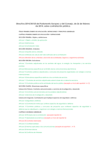 Directiva 2014-24 ( determinacions d`aplicació