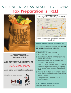 Tax Preparation is FREE! - 1736 Family Crisis Center