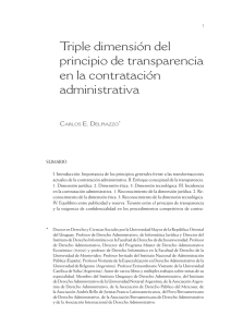 Triple dimensión del principio de transparencia en la contratación
