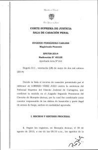 CORTE SUPREMA DE JUSTICIA SALA DE CASACIÓN PENAL
