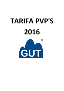 TARIFA GUT 2016