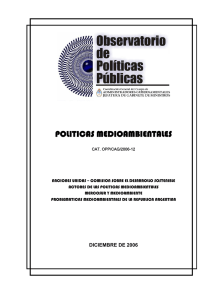 POLITICAS MEDIOAMBIENTALES - Ministerio de Modernización