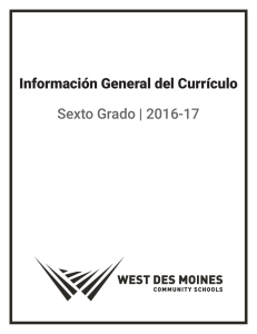 información general del currículo de sexto grado