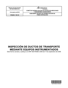 INSPECCIÓN DE DUCTOS DE TRANSPORTE MEDIANTE