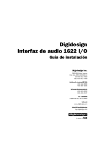 Interfaz de audio 1622 I/O Guía de instalación
