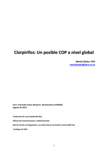 Clorpirifos: Un posible COP a nivel global - RAP-AL