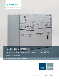 Celdas tipo SIMOSEC hasta 24 kV, aisladas en aire