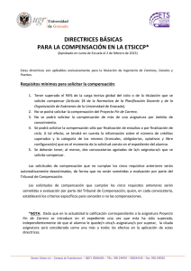 Directrices compensacion - ETSI Caminos, Canales y Puertos