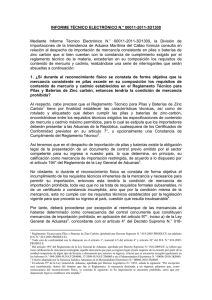INFORME TÉCNICO ELECTRÓNICO N.° 00011-2011