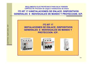 ITC-BT 17→INSTALACIONES DE ENLACE. DISPOSITIVOS
