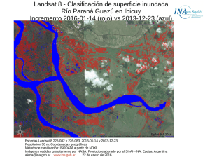 Landsat 8 - Clasificación de superficie inundada