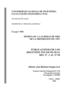 PUBLICACIONES DE LOS BOLETINES TECNICOS M.I.G DEL Nº