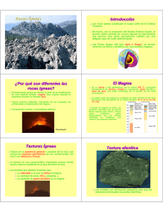 Rocas Ígneas Introducción ¿Por qué son diferentes las rocas ígneas