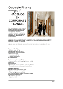 Corporate Finance - Grupo financiero Riva y García