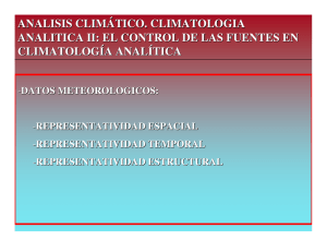 el control de las fuentes en climatología analítica