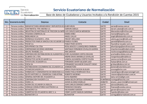 Lista de invitados - Servicio Ecuatoriano de Normalización