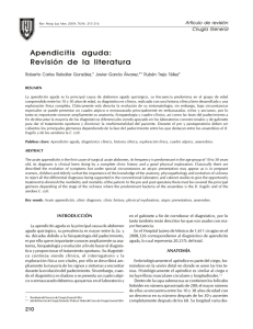 Apendicitis aguda: Revisión de la literatura