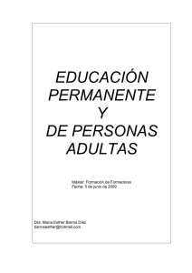 educación permanente y de personas adultas