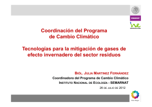C6 Tecnologías mitigación GEI Sector Residuos Julia Martínez