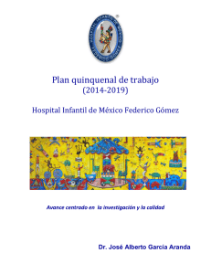 Plan quinquenal de trabajo - Hospital Infantil de México Federico