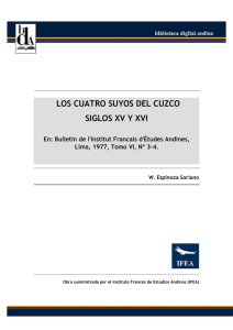 LOS CUATRO SUYOS DEL CUZCO SIGLOS XV Y XVI