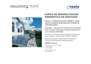Cálculo de contribución solar térmica en viviendas