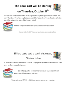 The Book Cart will be starting on Thursday, October 8 th