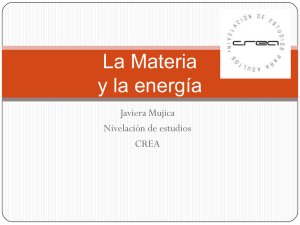 Materia - Nivelación de Estudios CREA