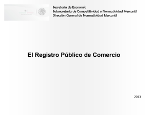 Registros públicos del comercio y garantías mobiliarias